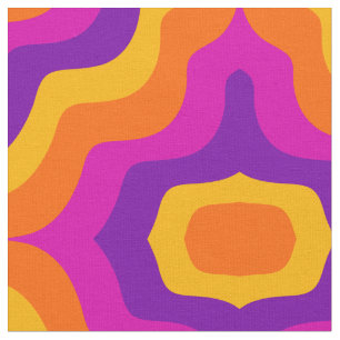 1960-talet, 1970-talet, Stil Mönster Fabric Tyg