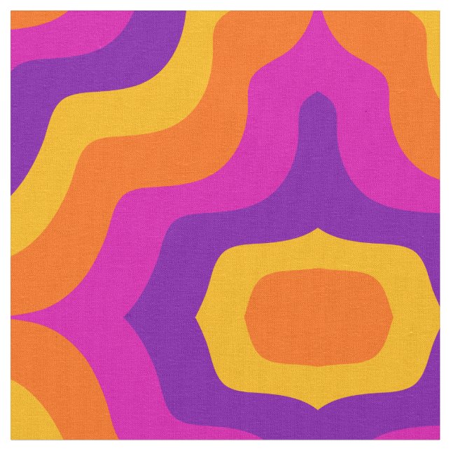 1960-talet, 1970-talet, Stil Mönster Fabric Tyg (Närbild)