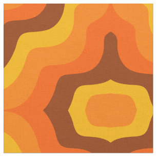 1960-talet, 1970-talet, Stil Mönster Fabric Tyg