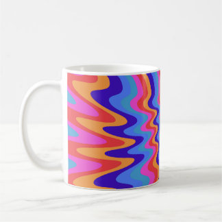 1960-talet Hippie Trippy Retro Tapet Kaffemugg