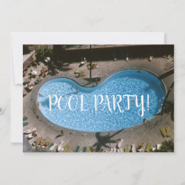 1960-talet i Bassäng Inspired Swimming Party Inbjudningar