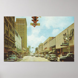 1960-talet Jacksonville, FL-gatan Poster