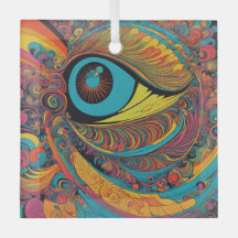 1960-talet Psychedelic Horror Vacui Art Mönster