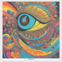1960-talet Psychedelic Horror Vacui Art Mönster