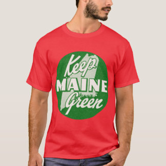 1960-talets Behålla Maine Grönt T Shirt