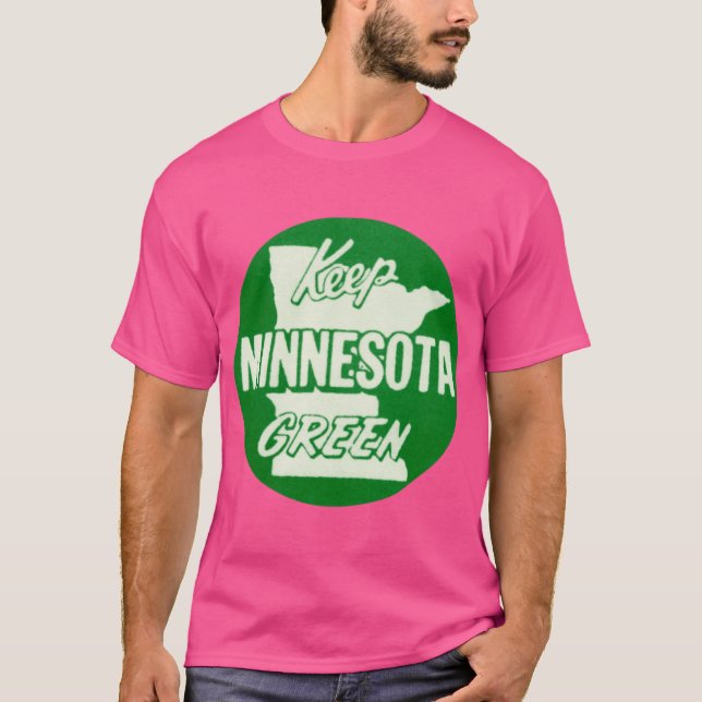 1960-talets Behålla Minnesota Grönt T Shirt (Framsida)