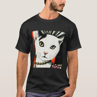 1960-talets fantastiska fashionabla honkatt närbil t shirt