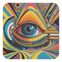 1960-talets fasansfull, psykodelisk teckning