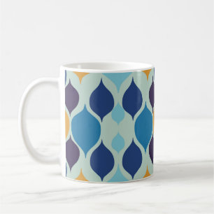 1960-talets Geometric Blue Kaffemugg