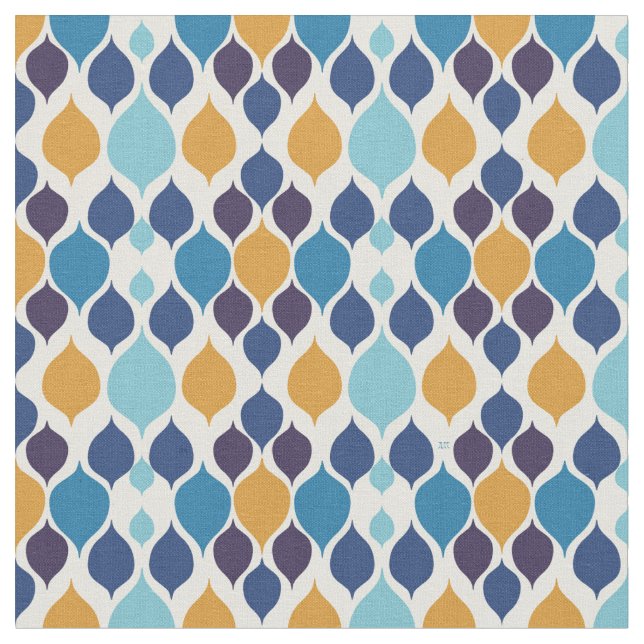 1960-talets Geometric Colorful Tyg (Närbild)