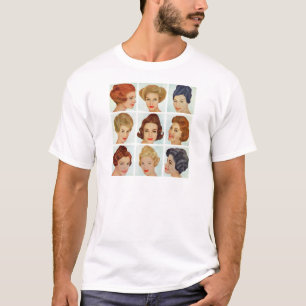 1960-talets hårformatsrutnät t-shirt