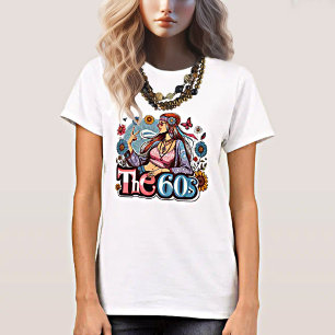 1960-talets Hippie-chick fredstecken finger art T Shirt