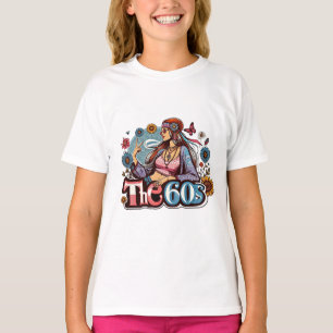 1960-talets Hippie-chick fredstecken finger art T Shirt