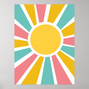 1960-talets hippie, modern solbränna poster