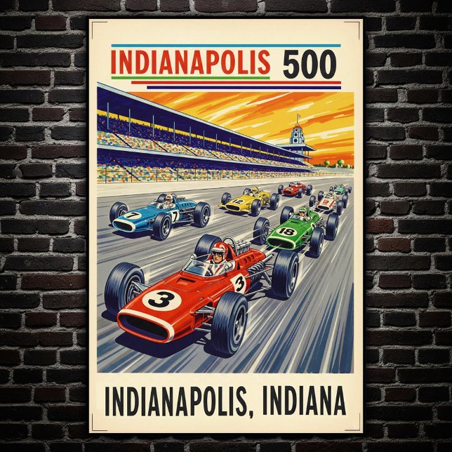 1960-talets Indianapolis 500-Vintagars väggPoster Poster (Skapare uppladdad)