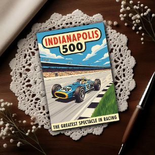 1960-talets Indianapolis 500 Vintage Vykort