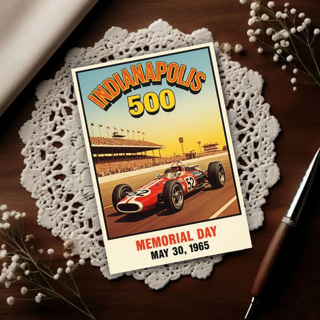 1960-talets Indianapolis 500 Vintage Vykort (Skapare uppladdad)