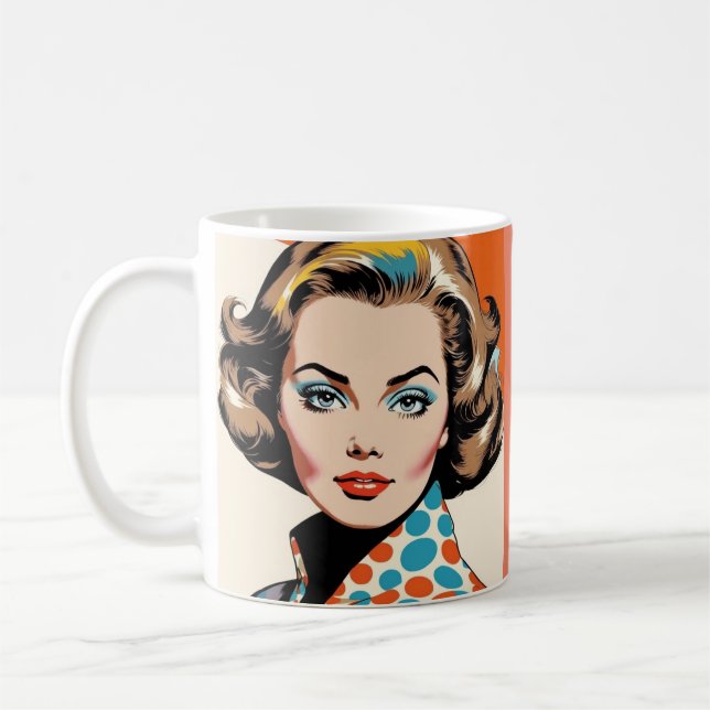 1960-talets kvinna kaffemugg (Vänster)