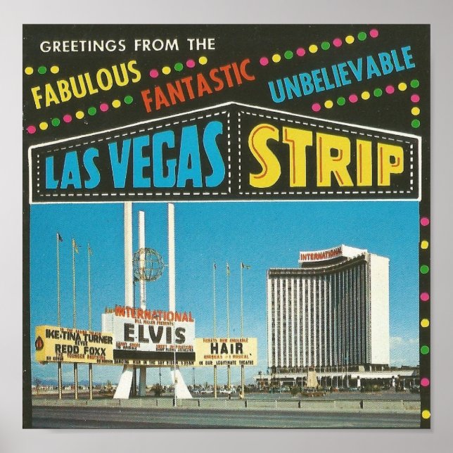 1960-talets Las Vegas Strip Poster (Framsidan)