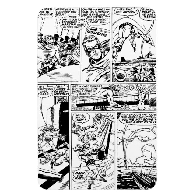 1960-talets "NEMESIS" Action Comic Strip Magnet (Vertikal)