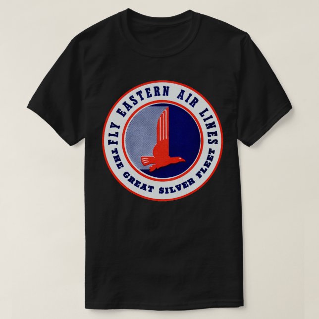1960-talets Östra Airlines T Shirt (Design framsida)