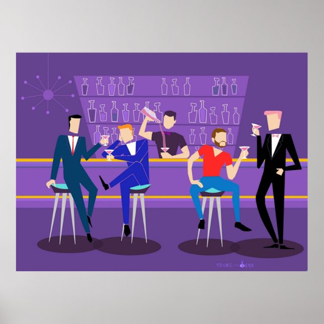 1960-talets Retro Gay Pub Poster (Framsidan)