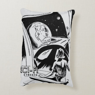 1960-talets SCI-FI Klassisk Kudde