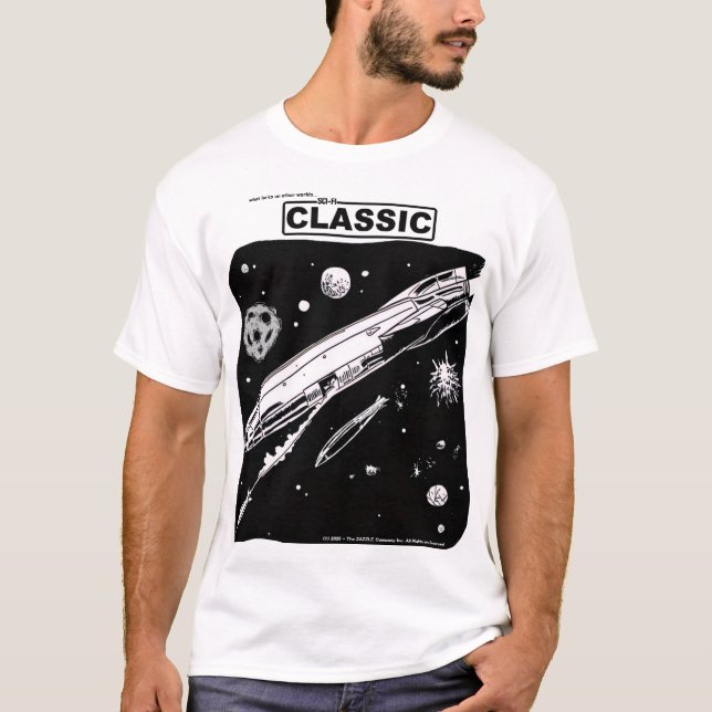 1960-talets SCI-FI Klassiska T-Shirt (Framsida)