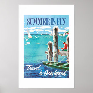 1960-talets Sommar är kul Säsongsbetonad reserekla Poster