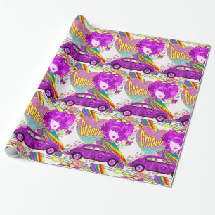 1960-talets tema Groovy Girl Party Birthday Presentpapper