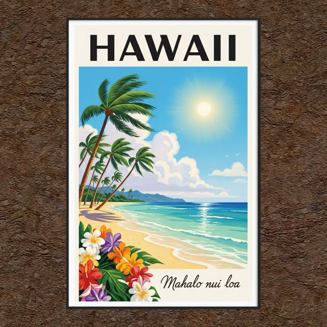 1960-talets Vintage, Hawaii Travel Poster (Skapare uppladdad)