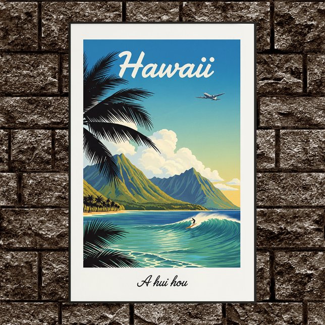 1960-talets Vintage, Hawaii Travel Poster (Skapare uppladdad)