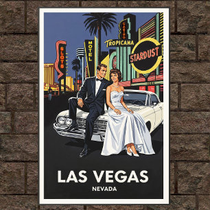 1960-talets Vintage Las Vegas Travel Poster