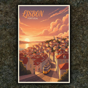 1960-talets Vintage Lissabon, Portugal - reseaffis Poster