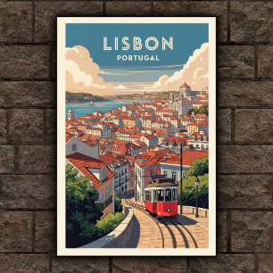 1960-talets Vintage Lissabon, Portugal - reseaffis Poster