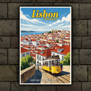 1960-talets Vintage Lissabon, Portugal - reseaffis Poster