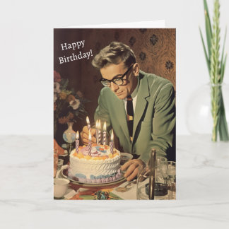 1960-talets Vintage Male Birthday Card Kort