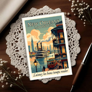 1960-talets Vintage New Orleans Vykort