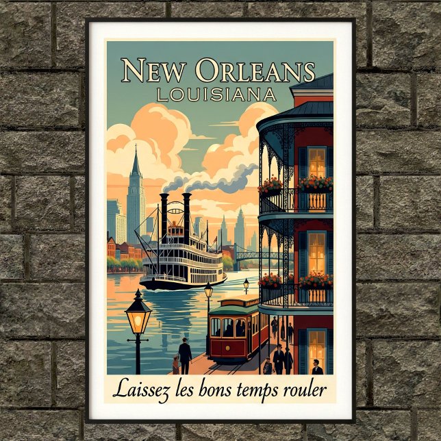 1960-talets Vintage New Orleans Wall Poster (Skapare uppladdad)
