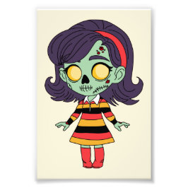 1960-tals Zombie Flicka Fototryck