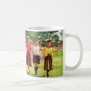 1960 tonårsflickor med bokar på huvudet kaffemugg
