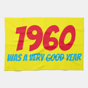 1960 VAR ETT MYCKET BRA ÅR Köksduk Kökshandduk
