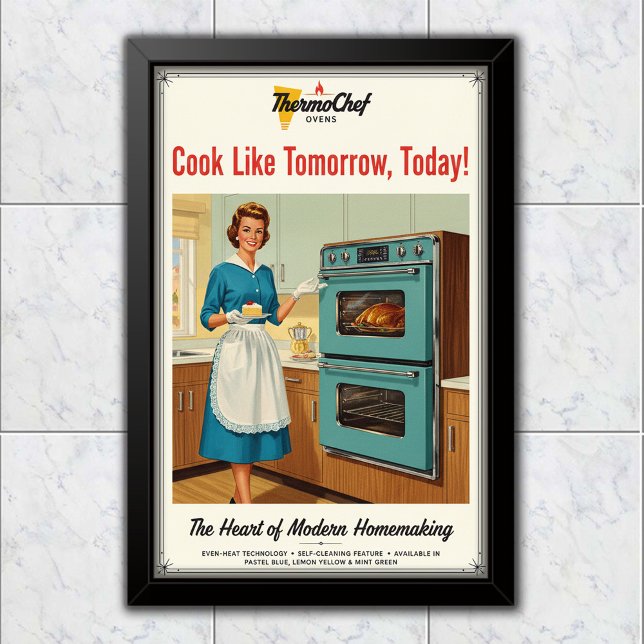 1960 Vintage ThermoChef Ugn Reklam Poster (Skapare uppladdad)
