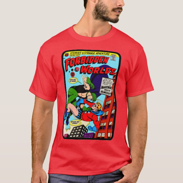1960's "Forbidden Worlds" Comic T-Shirt  (Framsida)