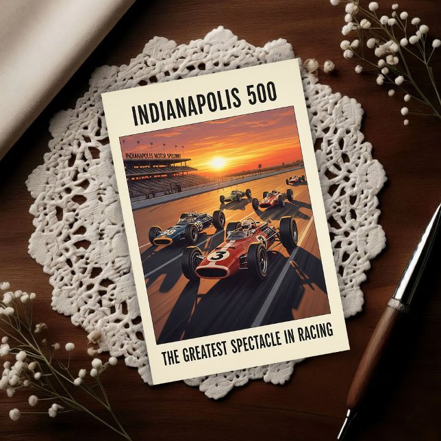 1960s Indianapolis 500 Vintage  Vykort (Skapare uppladdad)