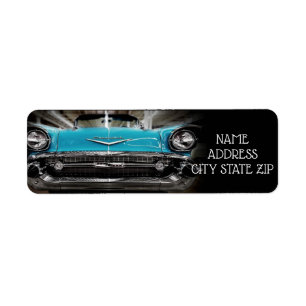 **1960'S KLASSIC CHEVROLET IMPALA** ADRESSETIKETT RETURADRESS ETIKETT