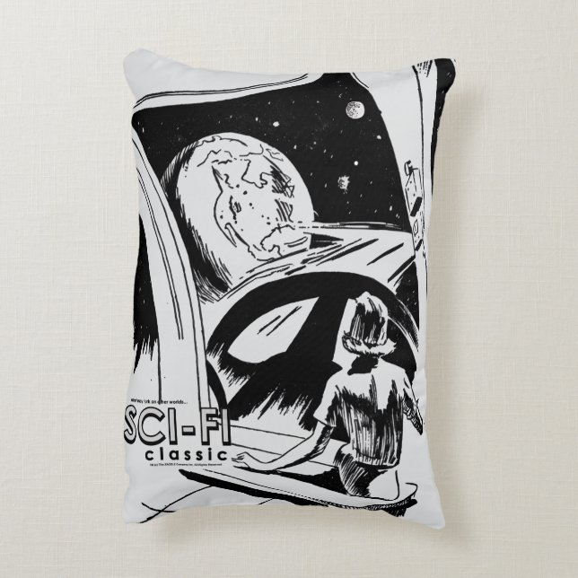 1960's SCI-FI Classic Pillow Prydnadskudde (Baksidan(Vertikal))