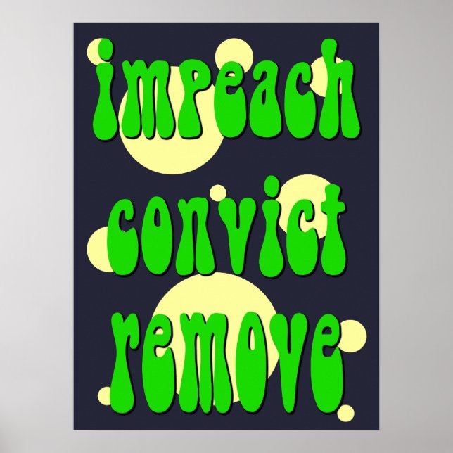 1960's Style Impeach Convict Remove Poster (Framsidan)