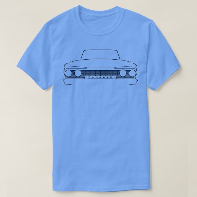 1961 AMC Rambler Classic-kontur T Shirt (Design framsida)