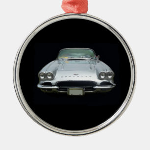 1961 billykta corvette för silver 4 julgransprydnad metall